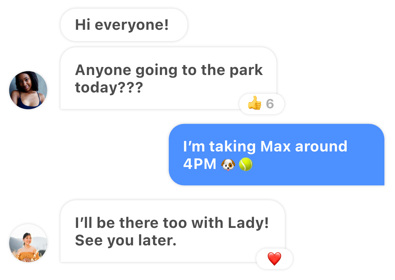 Map with group icons